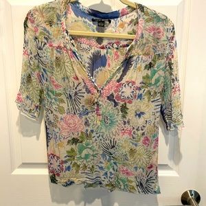 Colorful Lucky Brand blouse.